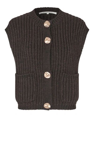 SECOND FEMALE VEST, ULRIKKE KNIT VEST, CHOCOLATE TORT